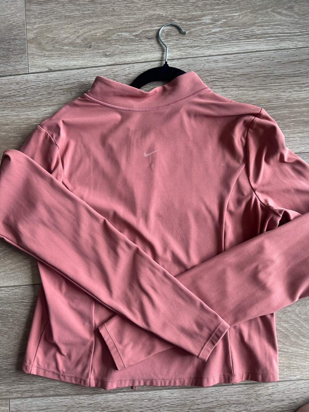 Nike Pink Cropped Zip-up Performance Top - Picture 3 of 3